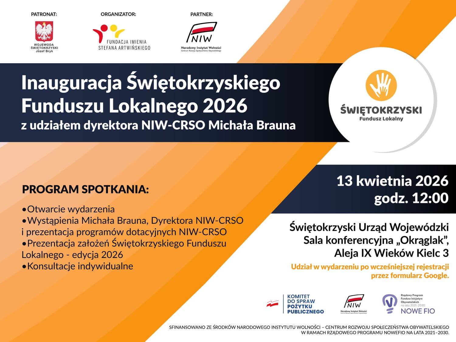 Spotkanie na&nbsp;temat możliwości pozyskiwania środk&oacute;w dla organizacji pozarządowych z&nbsp;udziałem Dyrektora NIW - CRSO Michała Brauna