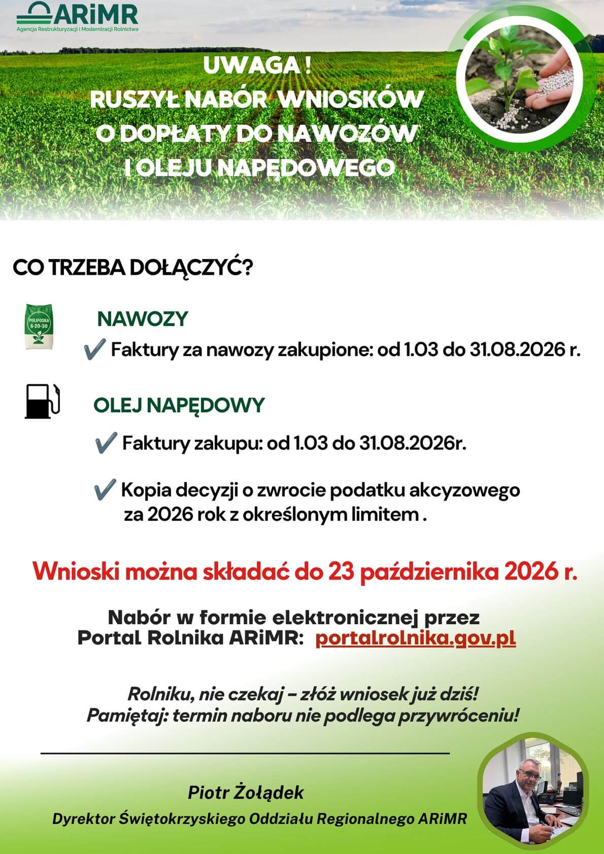 Terenowy punkt ARiMR- dyżur w&nbsp;Strawczynie