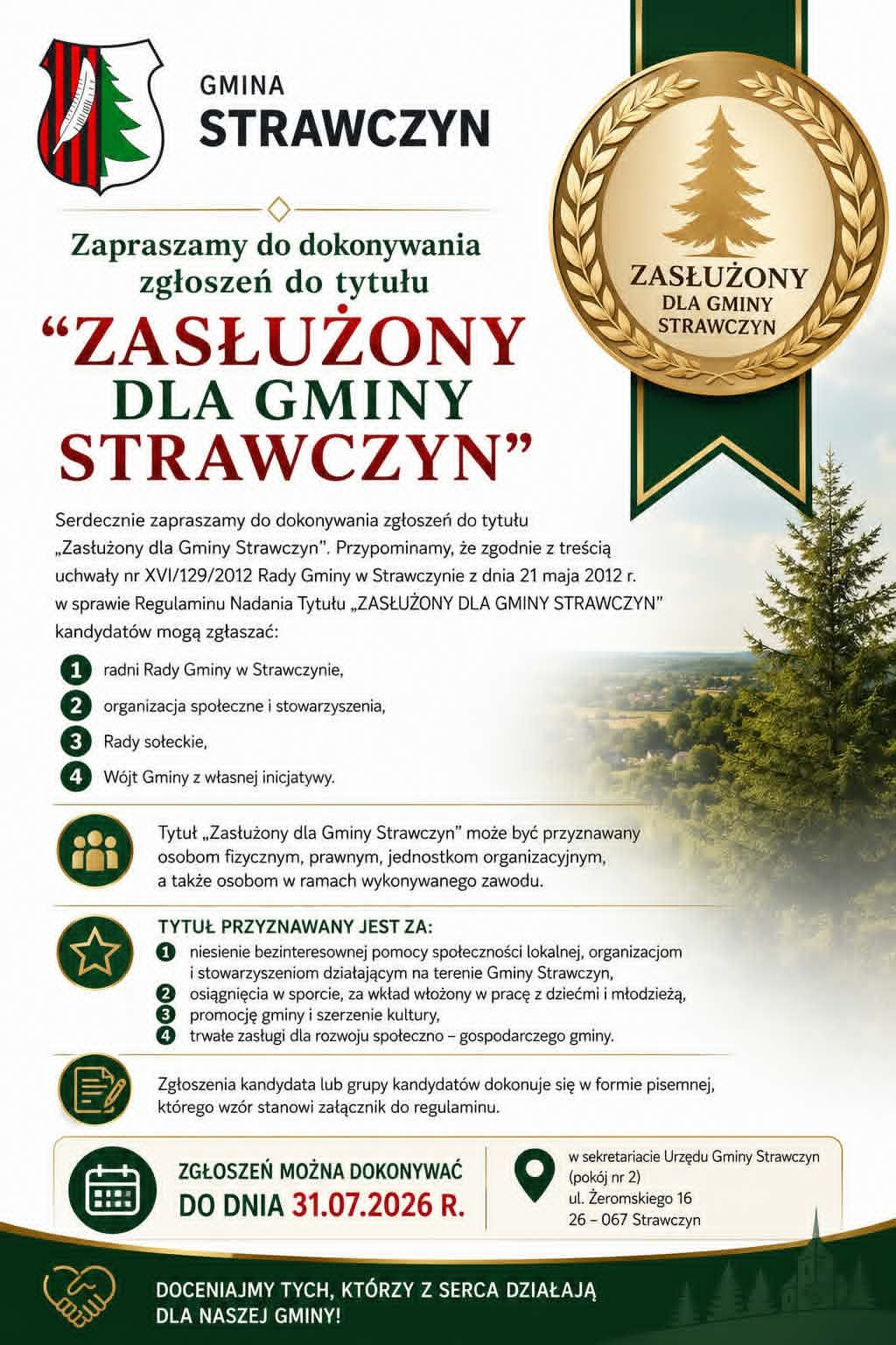 Zasłużony dla Gminy Strawczyn