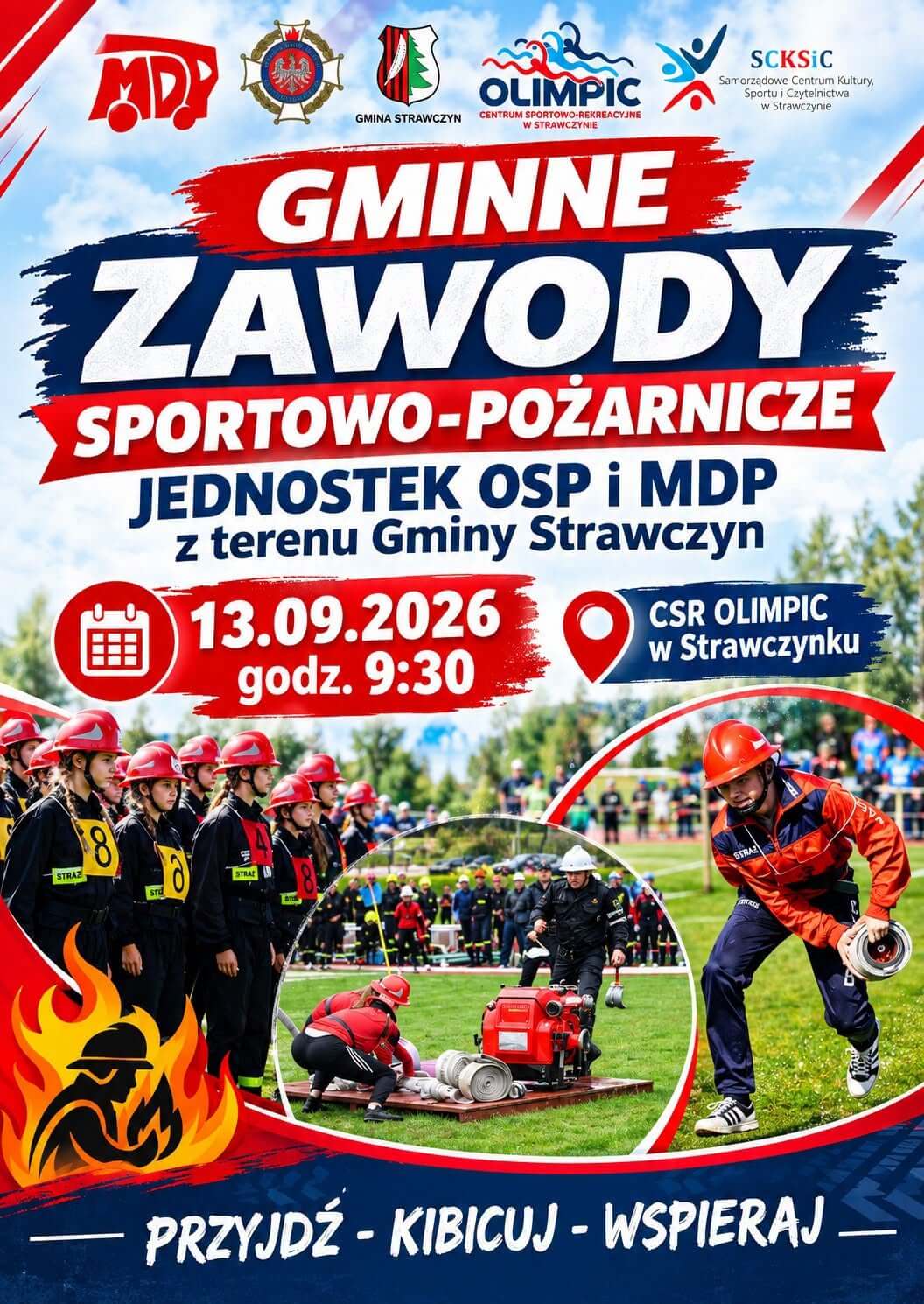 Strażacy biorący udział w&nbsp;zawodach