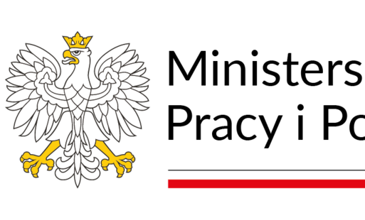 Godło Polski. Napis Ministerstwo Rodziny, Pracy i Polityki Społecznej