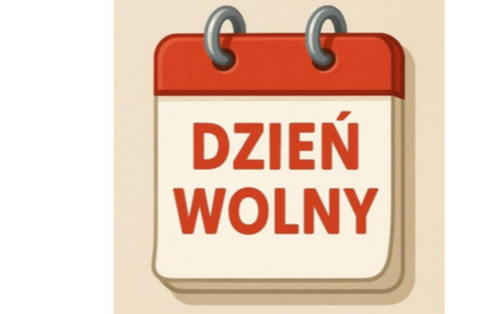 Kartka z kalenarza z napisem Dzień wolny