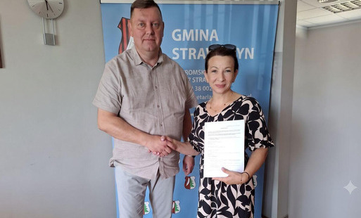 Wójt Gminy z radną Huciska