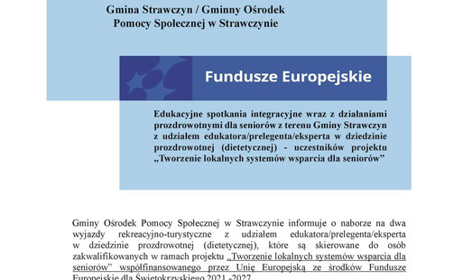 Zdjęcie do Wyjazdy rekreacyjno-turystyczne z udziałem edukatora/prelegenta/eksperta w dziedzinie prozdrowotnej