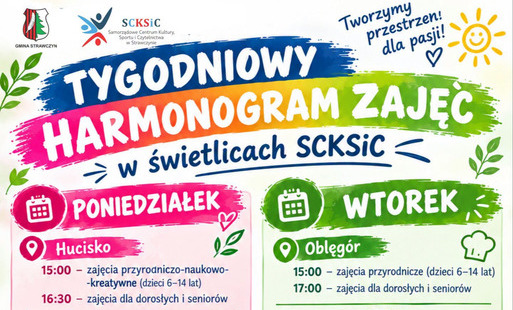 Zdjęcie do Zajęcia w świetlicach Samorządowego Centrum Kultury i Sportu w Strawczynie