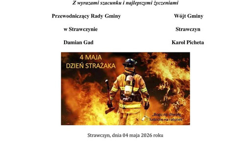 Zdjęcie do Najserdeczniejsze życzenia z okazji Dnia Strażaka