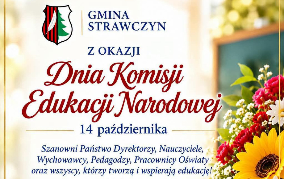 Życzenia z okazji Dnia Edukacji Narodowej w Gminie Strawczyn